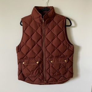 J. Crew Quilted Puffer Vest: L